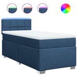 Maison Chic Box spring postelja - Vzmetna postelja z vzmetnico modra 80x200 cm blago SL10235, (21885673) | Shoptok.si