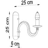  Sollux SL.0216 - Zidno svetlo MINERWA 1xE14/40W/230V belo | Eponuda.com