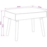  Klupa Jednobojno Crna 60 x 40 x 45 cm Bouclé | shoptok.hr