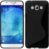  Gumijasti / gel etui S-Line za Samsung Galaxy A8 - črni Cene
