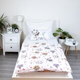 Jerry Fabrics Bela bombažna otroška posteljnina za otroško posteljico 100x135 cm Marie Cat "Friends" – | Shoptok.si