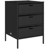  Vrtni ormarić za pohranu crni 55 x 59 x 80 cm od poliratana | shoptok.hr
