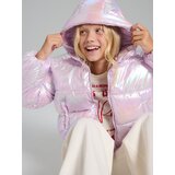 Sinsay Kratka jakna s kapuljačom s holografskim efektom | shoptok.hr