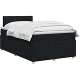  Boxspring krevet s madracem Crna 120 x 190 cm Tkanina | shoptok.hr