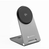 forcell F-ENERGY Flip Charge Qi2 15W brezžični polnilnik, združljiv z MagSafe, srebrn | Shoptok.si