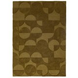 Flair Rugs Temno zelena ročno tkana volnena preproga 120x170 cm Gigi – Cene