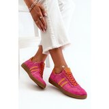 Zazoo N1068 Low Women's Suede Sneakers Fuchsia | Shoptok.si