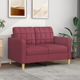 The Living Store Dvosed vinsko rdeč 120 cm blago - Kavč Dvosed, (21836230) | Shoptok.si