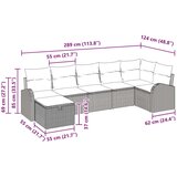  vrtna sedežna garnitura, 7-delna, poli ratan | Shoptok.si