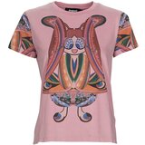 Desigual Majice s kratkimi rokavi FLOWER Rožnata Cene