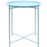 Esschert Design Jeklena zložljiva vrtna miza v turkizni barvi Esschert Design, 46 x 46 x 52 cm | Shoptok.si