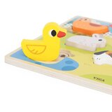 Viga drvena slagalica montessori 2u1 puzzle farm figure | shoptok.hr