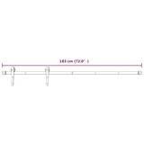  Drsna vrata s kompletom vodil 70x210 cm trdna borovina, (20999145) | Shoptok.si