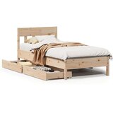 vidaXL Okvir kreveta bez madraca 75 x 190 cm od masivne borovine | shoptok.hr