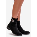 Boto Women's Ankle Boots with Flat Heel and Zip Beige Loratie | ePonuda.com