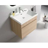 Toaletni ormarić UNILINE LUMA 601BRW sa lavaboom, soft close fioka (UL601BRW)