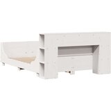  Posteljni okvir brez vzmetnice bel 150x200 cm trdna borovina | Shoptok.si