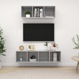  2-dijelni set TV ormarića siva boja betona konstruirano drvo | Eponuda.com