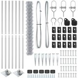  Ograda od lanca s 7 Spike Posts 1.5x10 m Pocinčan čelik | shoptok.hr