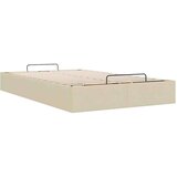vidaXL Otomanski posteljni okvir brez vzmetnice krem 120x190 cm blago, (21611516) | Shoptok.si