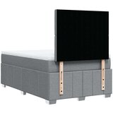 vidaXL Boxspring postelja z vzmetnico svetlo siva 120x190 cm blago | Shoptok.si