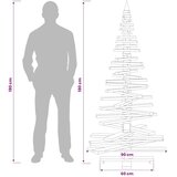  Drveno božićno drvce KOTKA 180 cm Masivna borovina Prirodno - 180 cm Prirodna (neobrađena) | shoptok.hr
