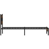  Okvir kreveta bez madraca s uzglavljem boja hrasta 107x203 cm | shoptok.hr