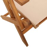 vidaXL 3-dijelni bistro set od tkanine i masivnog drva krem bež | shoptok.hr