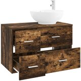  Set namještaja za kupaonicu 2 kom. Dimljeni hrast Smeđa 49,5 x 44,5 x 80 cm | shoptok.hr