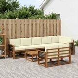  Set vanjskih sofa 9 kom. Prirodna i krem Poliester | shoptok.hr