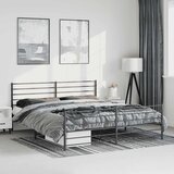  Metalni okvir kreveta uzglavlje i podnožje crni 193x203 cm | Eponuda.com