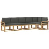 vidaXL Zunanja garnitura za sedenje 6 pcs Bela in antracit Poliester, (5000282397) | Shoptok.si