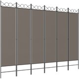 Sobna pregrada s 6 panela antracit 240x200 cm od tkanine | shoptok.hr