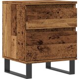 vidaXL Noćni ormarić boja staro drvo 40x35x50 cm konstruiranog drva | shoptok.hr