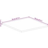 Stolna ploča 70x70x2,5 cm četvrtasta od masivnog drva manga | shoptok.hr