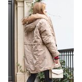 Resti Ladies 'beige winter jacket with drawstring waist - Clothing | Shoptok.si