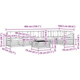  Set vanjskih sofa 7 kom. Bijela i bež Poliester | shoptok.hr