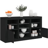 vidaXL Komoda s LED svjetlima crna 123 x 37 x 67 cm Cijene