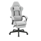 gejmerska stolica HC-4095 FABRIC-DGS2 svetlo siva