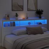 Ormarić za uzglavlje s LED svjetlima bijeli 220 x 17 x 102 cm | shoptok.hr