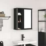 vidaXL Kupaonski zidni ormarić s ogledalom crni hrast 50x21x60 cm Cijene