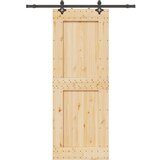 vidaXL Klizna vrata s priborom za montažu 85 x 210 cm masivna borovina | shoptok.hr