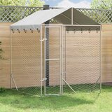  kavez za pse s krovom srebrni 2x2x2,5 m pocinčani čelik | Eponuda.com