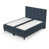 Maison de Rêve Tamno plavi tapecirani bračni krevet s prostorom za odlaganje 160x200 cm Senses – | shoptok.hr