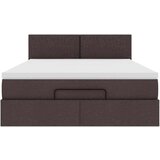  Otomanski krevet s madracem tamnosmeđi 140x190cm od tkanine | shoptok.hr