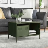  Stolić za kavu maslinastozeleni 68,5x50x43,5 cm od čelika | Eponuda.com