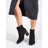 Shelvt Black suede classic women's ankle boots | Eponuda.ba