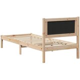  Krevetna konstrukcija Sivo-smeđa 80 x 190 cm Čvrsto borovo drvo | shoptok.hr