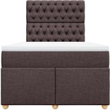  Krevet box spring s madracem tamnosmeđi 120 x 190 cm od tkanine | shoptok.hr