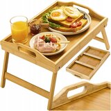  Zložljiva miza za zajtrk iz bambusa 50x30cm | Shoptok.si